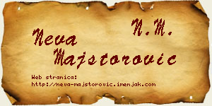Neva Majstorović vizit kartica